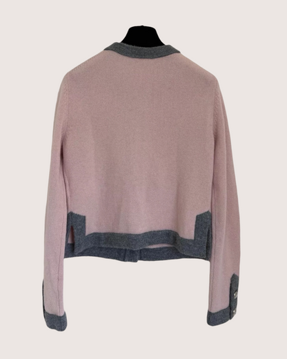 Chanel Cashmere Cardigan Pink, Grey