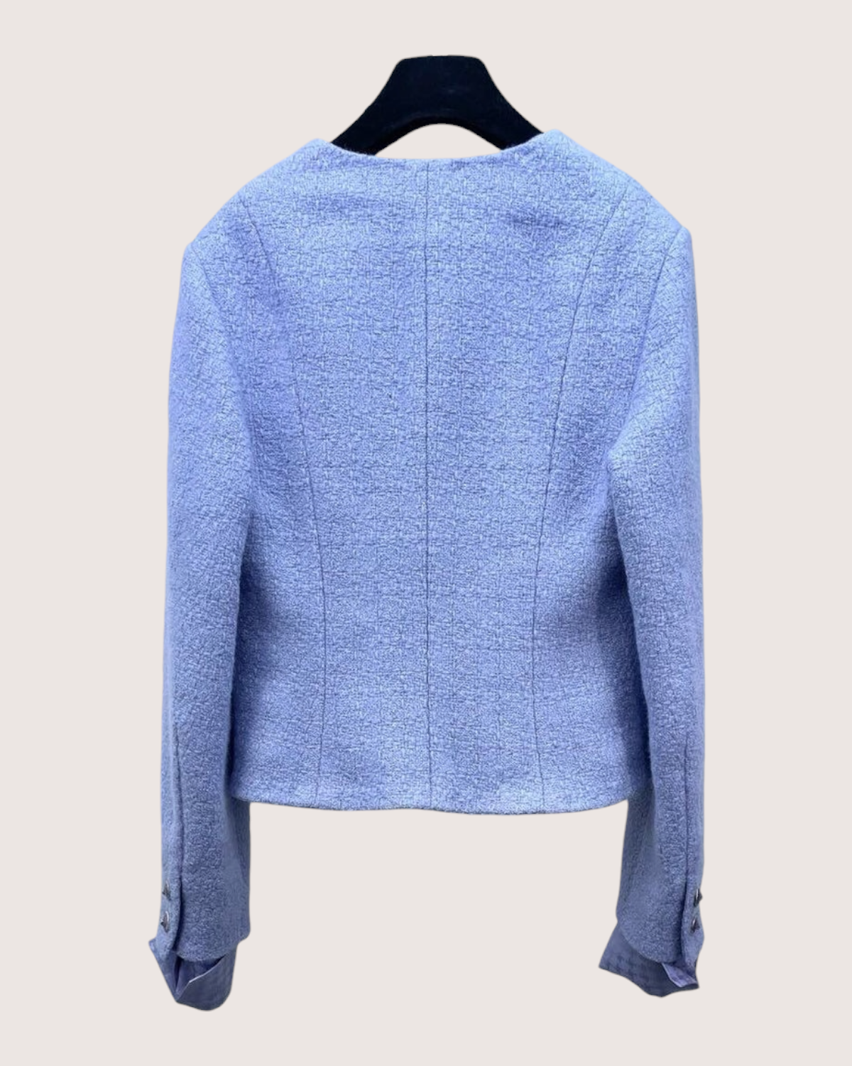 Chanel 24A V-Neck Tweed Jacket Purple, Blue FR 36