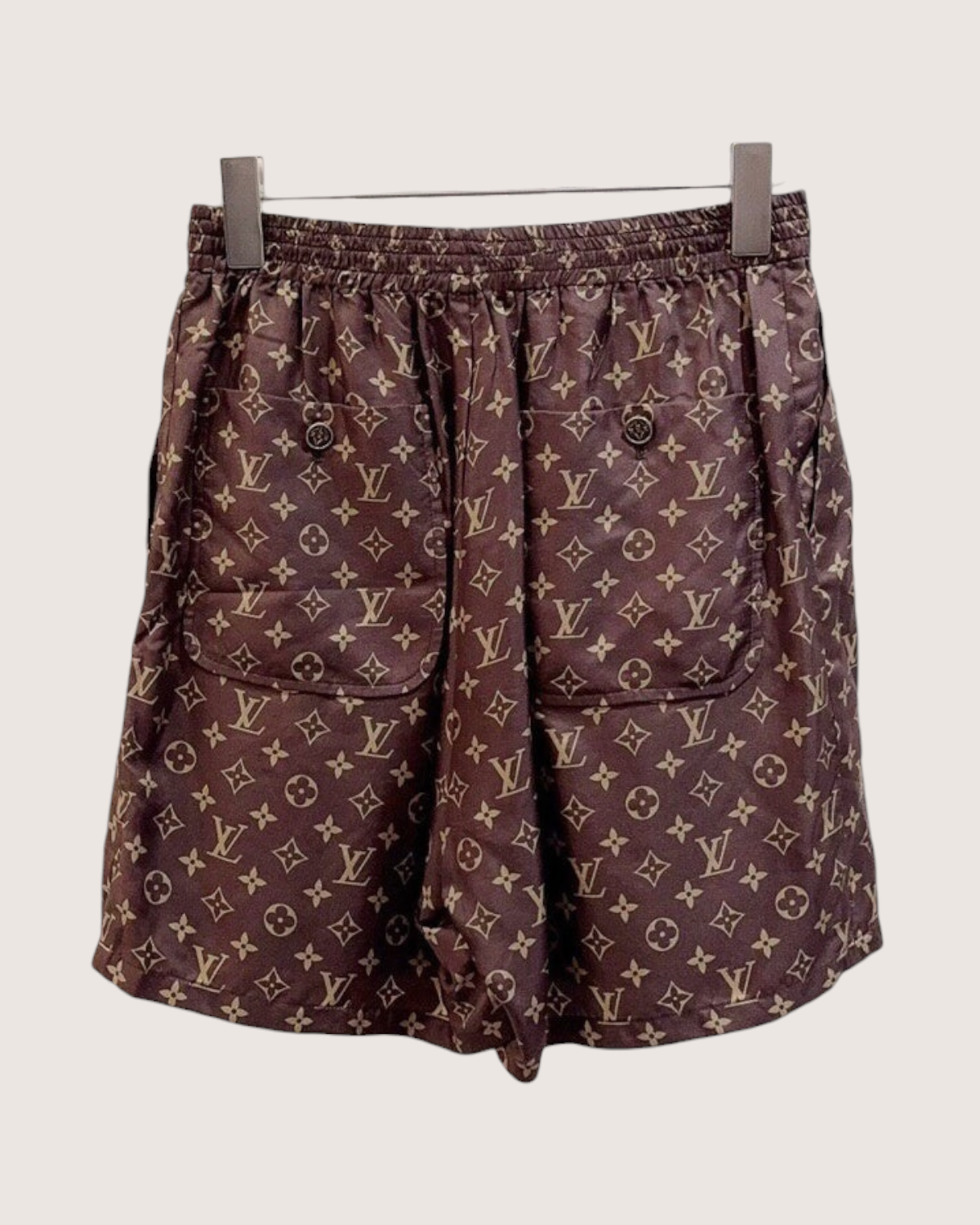 Louis Vuitton Monogram Elastic-Waist Shorts Brown, Beige/Ecru FR 40