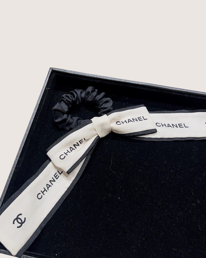 Chanel 22A Bow Hair Accessory Black, Beige/Ecru One Size