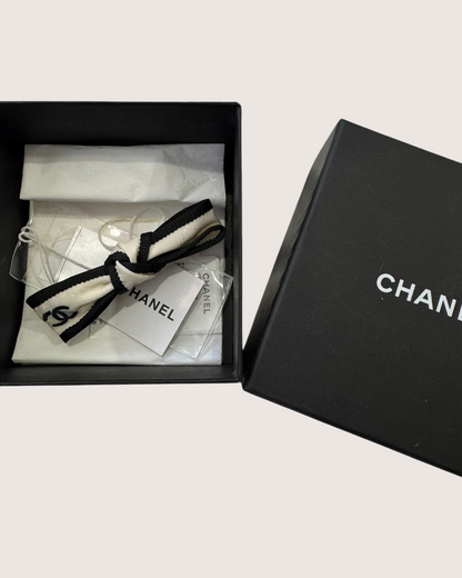 Chanel 24P Bow Logo CC Hair Accessory Black One Size