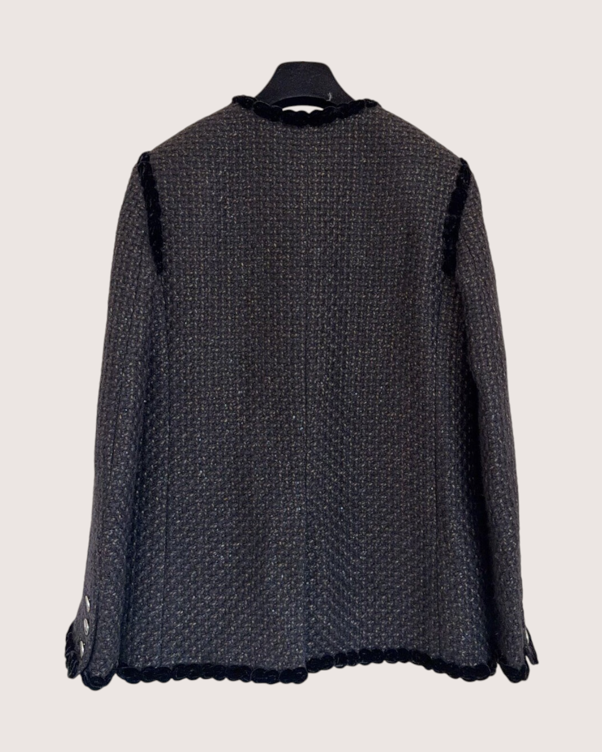 Chanel 25A Tweed Jacket Black, Gold FR 34