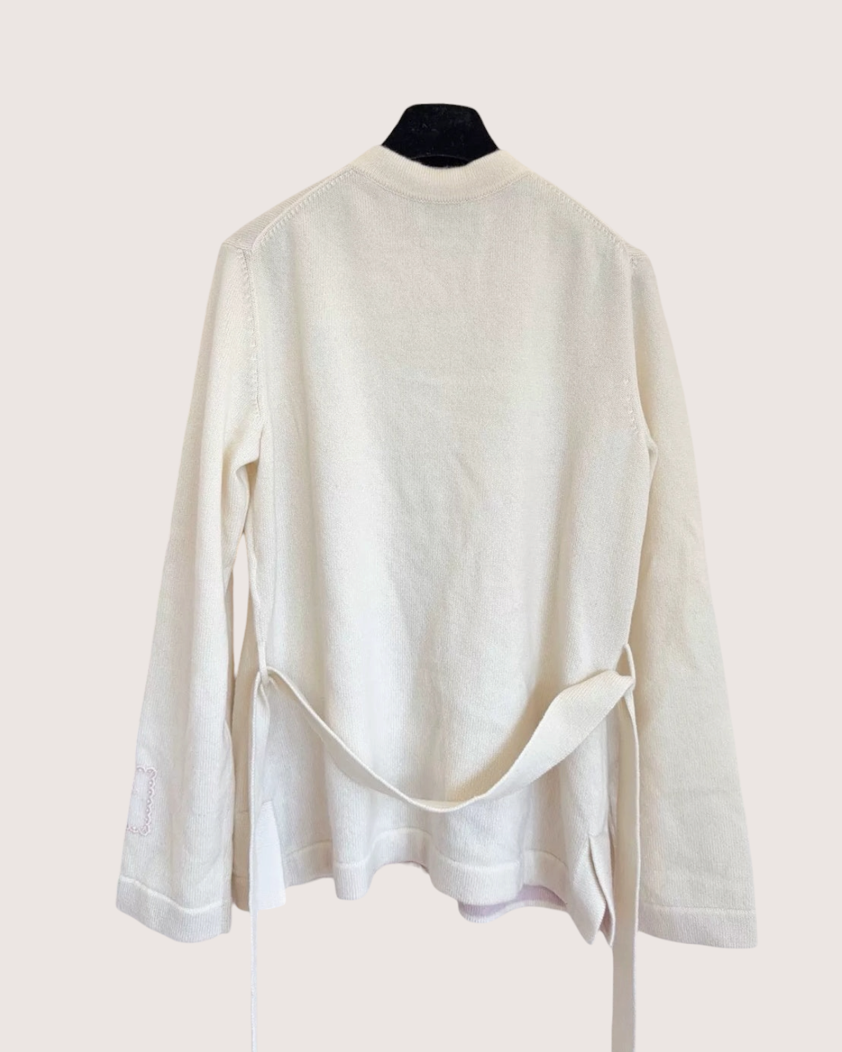 Chanel 25B Long-Sleeve Tie Jacket White FR 36