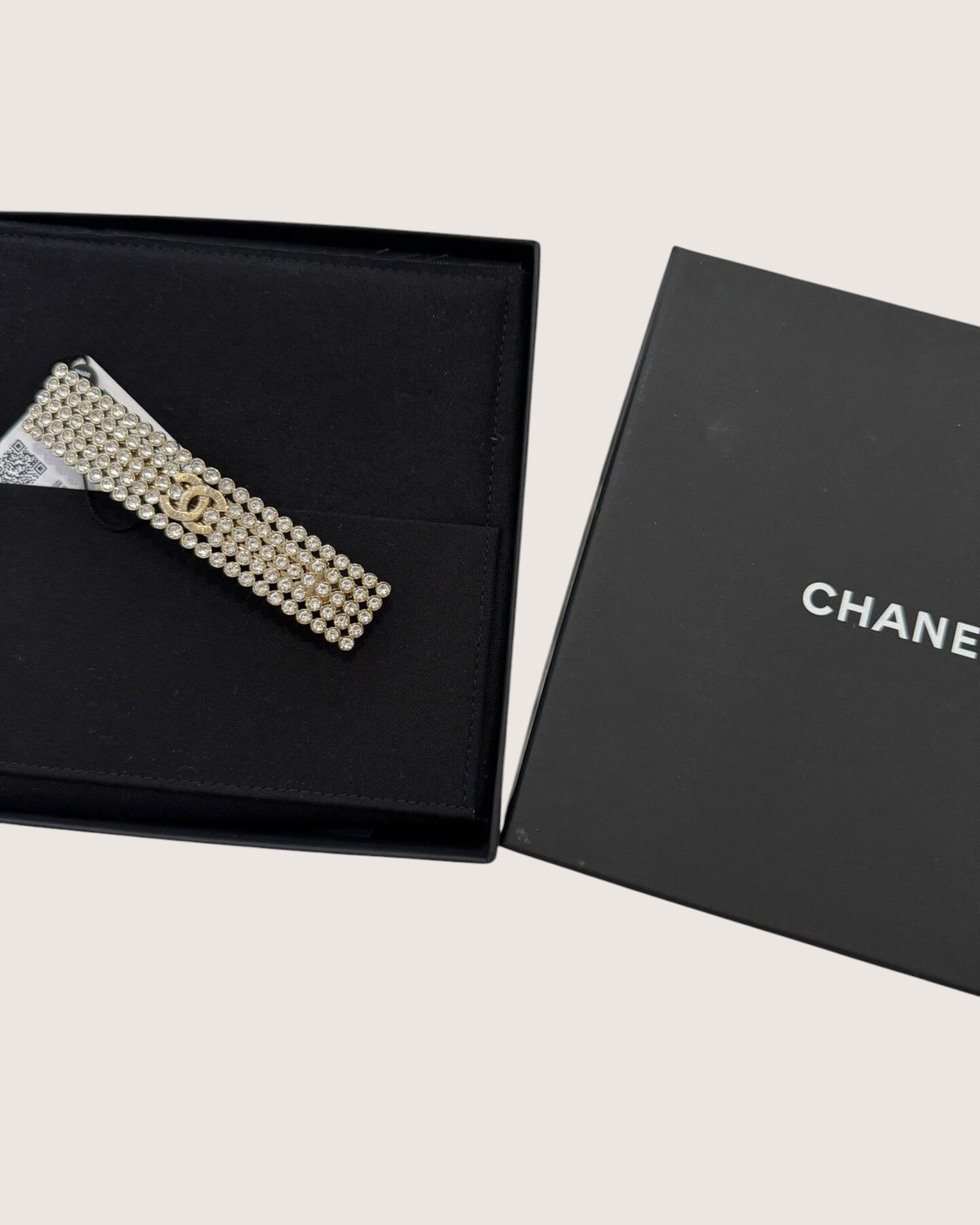 Chanel 23S Crystal CC Brooch Silver, Gold One Size