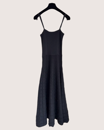 Chanel 25B Bow Mid-Length Dress Black FR 34