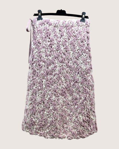Chanel 24K Wool Bouclé Mid-Length Skirt Pink, Beige/Ecru FR 38