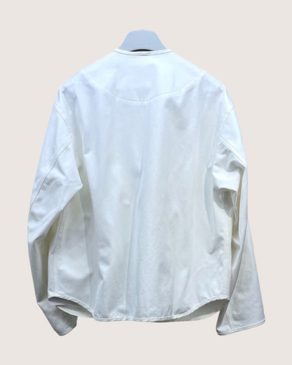 Hermès Quilted Pockets Jacket White FR 36