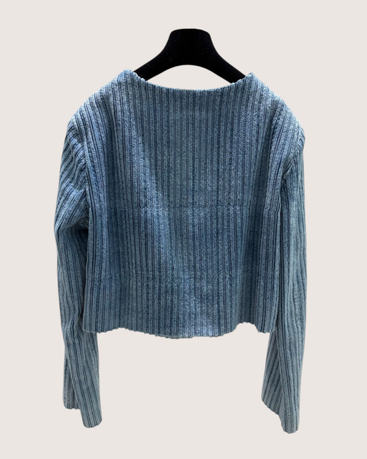 Chanel 25A Corduroy Jacket - Blue, view 2