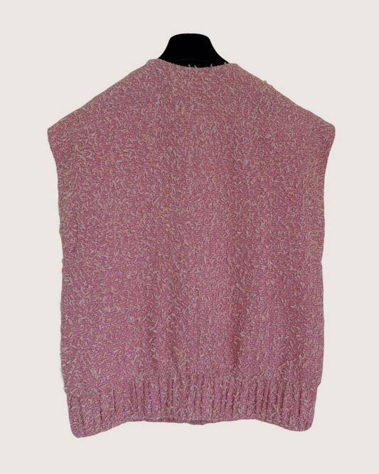 Chanel 21S Tweed Vest - Pink, view 2
