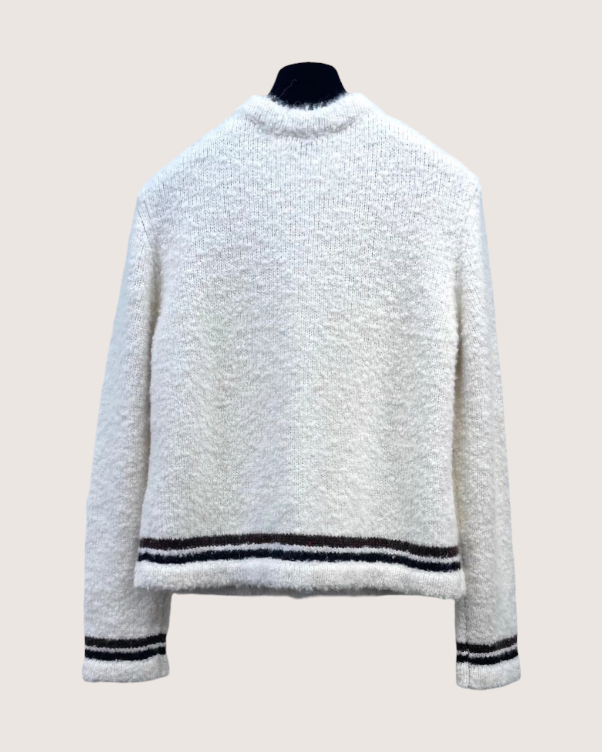 Chanel 25N Cashmere Cardigan White FR 38