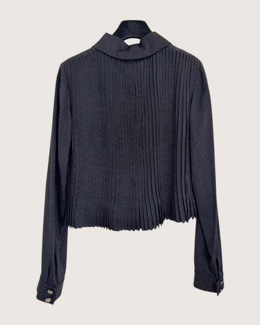 Chanel 25A Four-Pocket Pleated Jacket Black FR 34