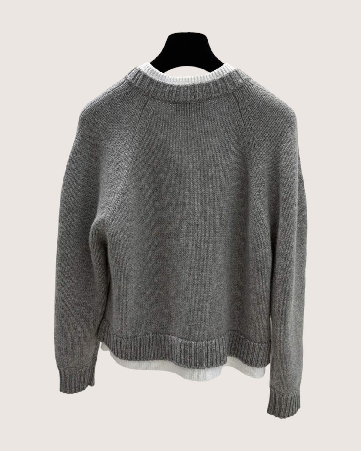 Chanel 26P Cashmere Cardigan Grey, White FR 36