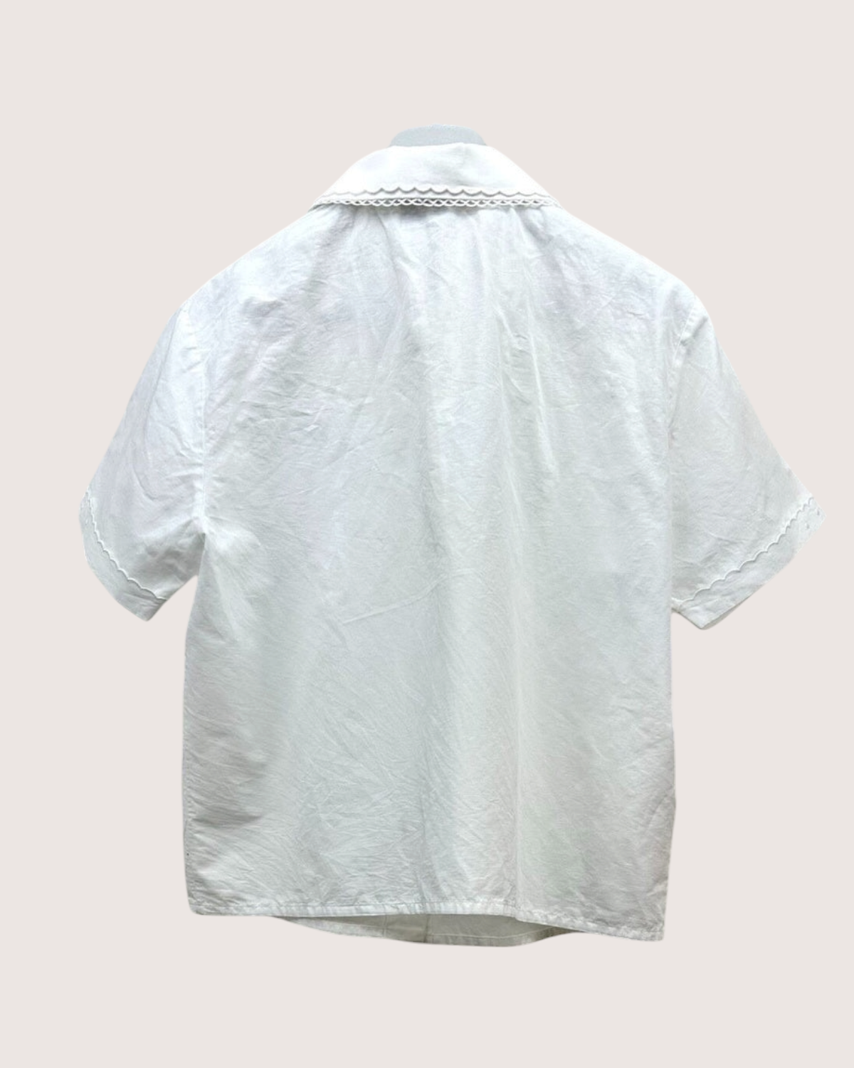 Miu Miu Poplin Short-Sleeve Shirt White IT 42