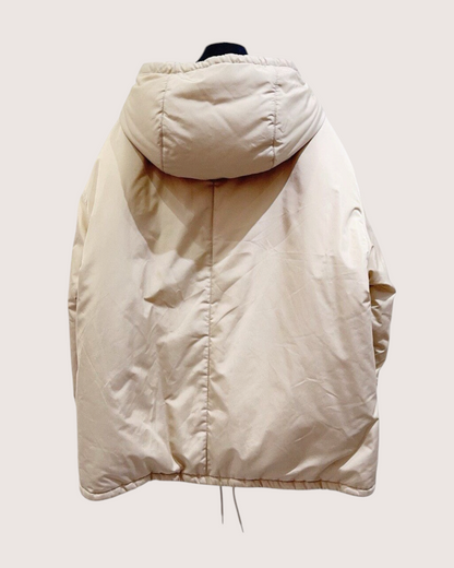 Miu Miu Hooded Padded Jacket Beige/Ecru FR 32