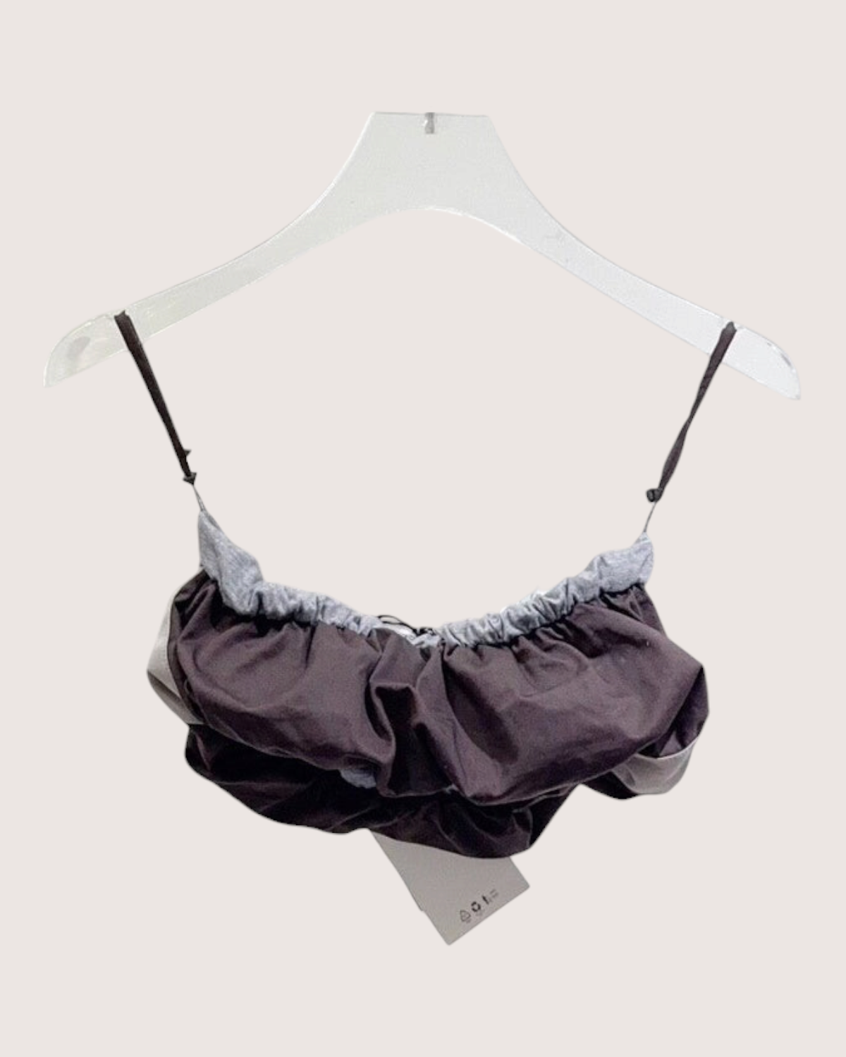 Miu Miu Logo Halter Top Brown, Grey FR 38