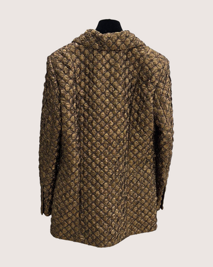 Chanel 24K Metallic CC Jacket Gold, Black FR 38