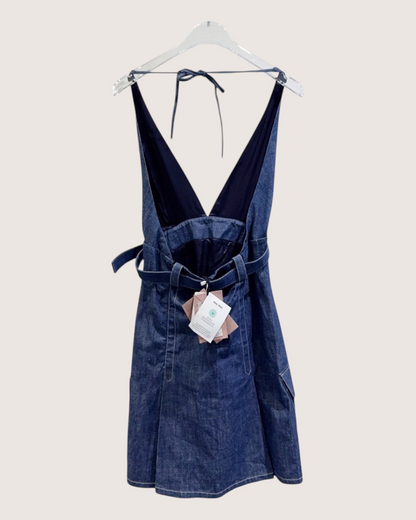 Miu Miu Denim Mid-Length Dress Blue FR 34