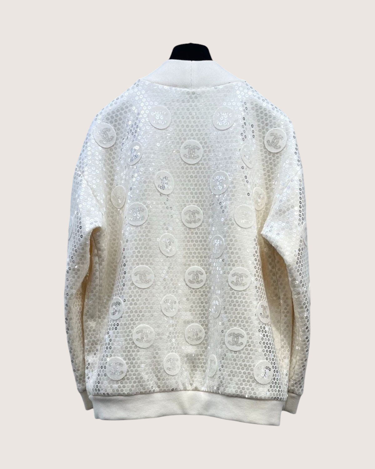 Chanel 23S CC Sequin Wool Cardigan