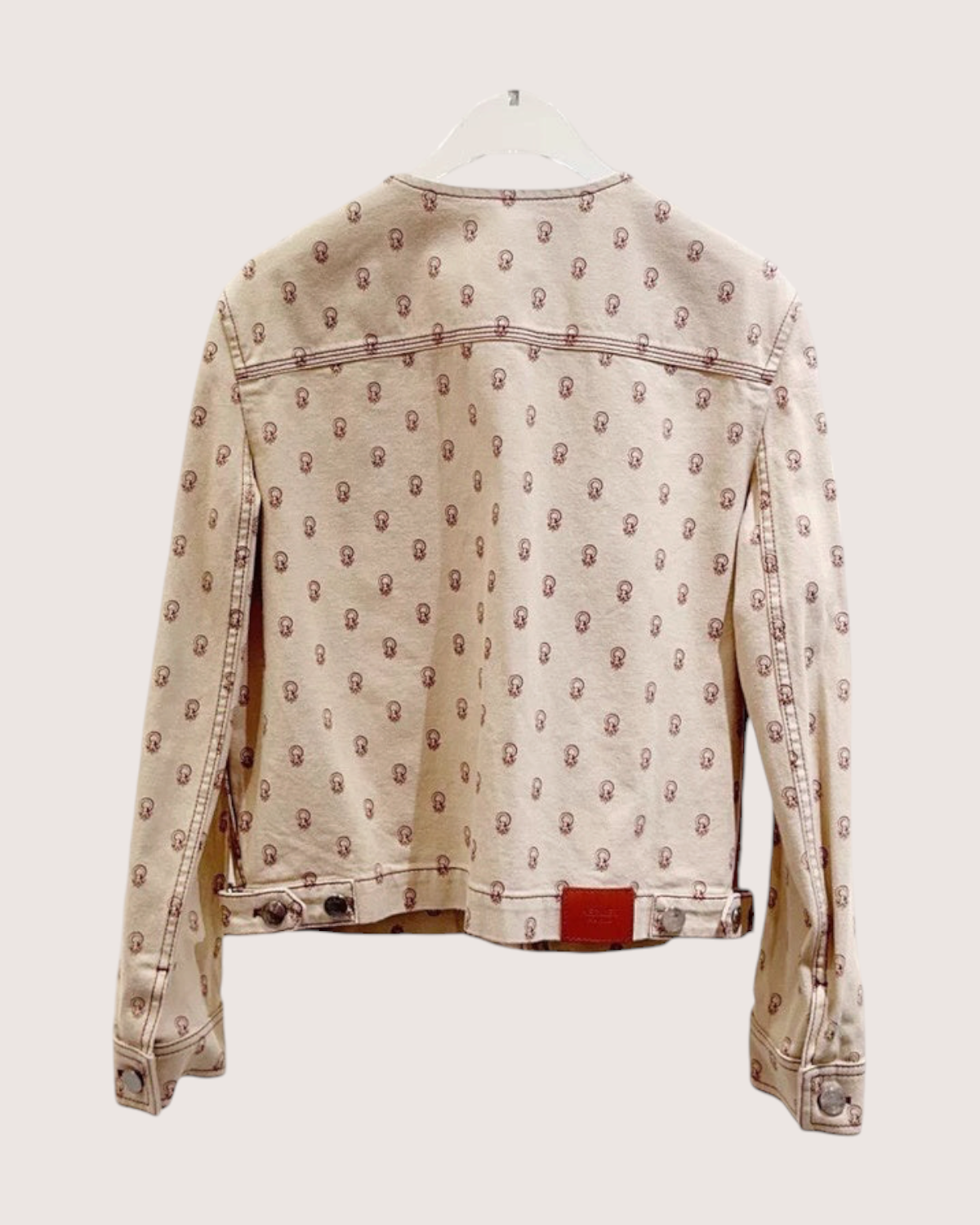 Hermès Printed Jacket Beige/Ecru, Brown FR 36