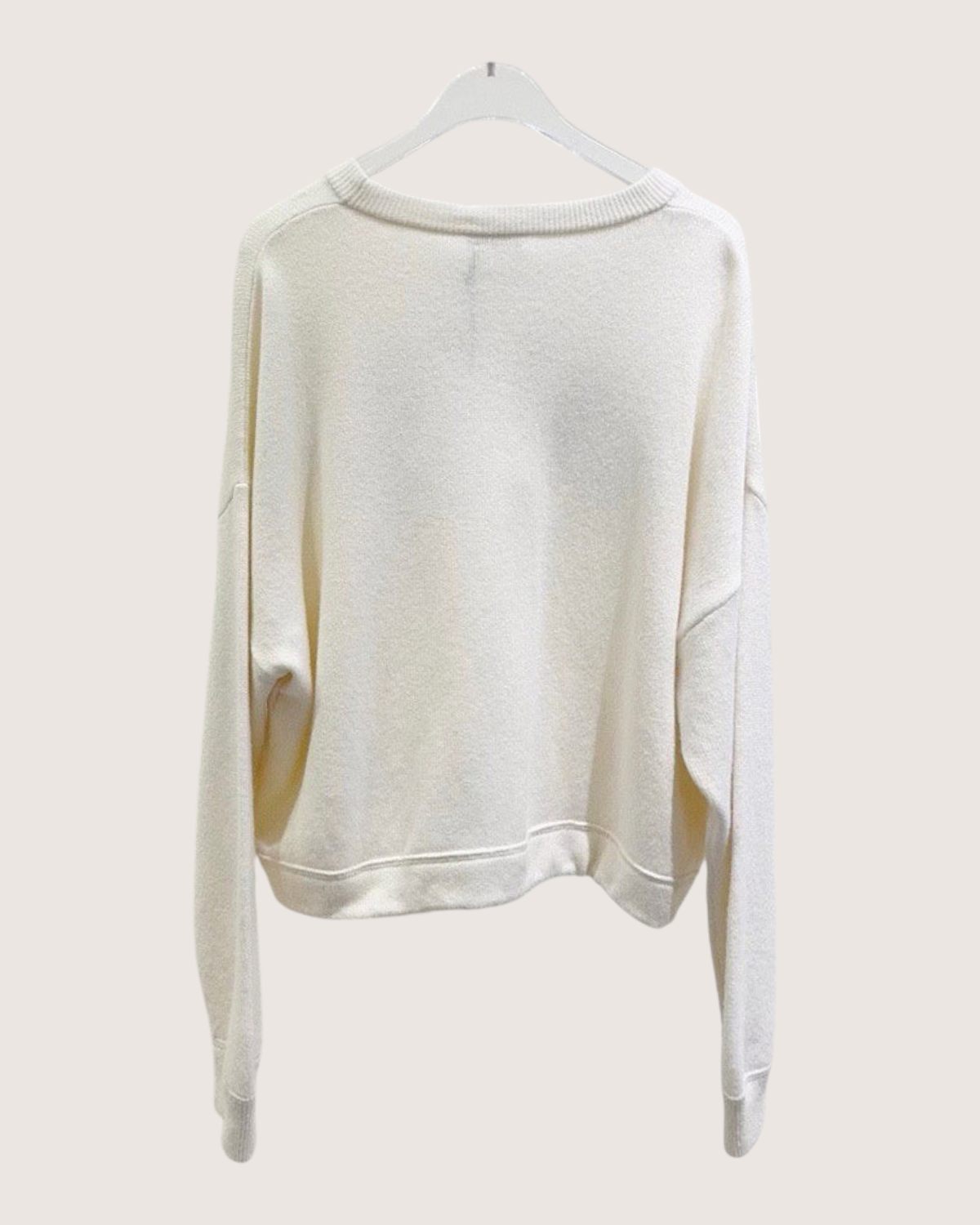 Celine Cashmere Logo Sweater Beige/Ecru, Navy FR 36