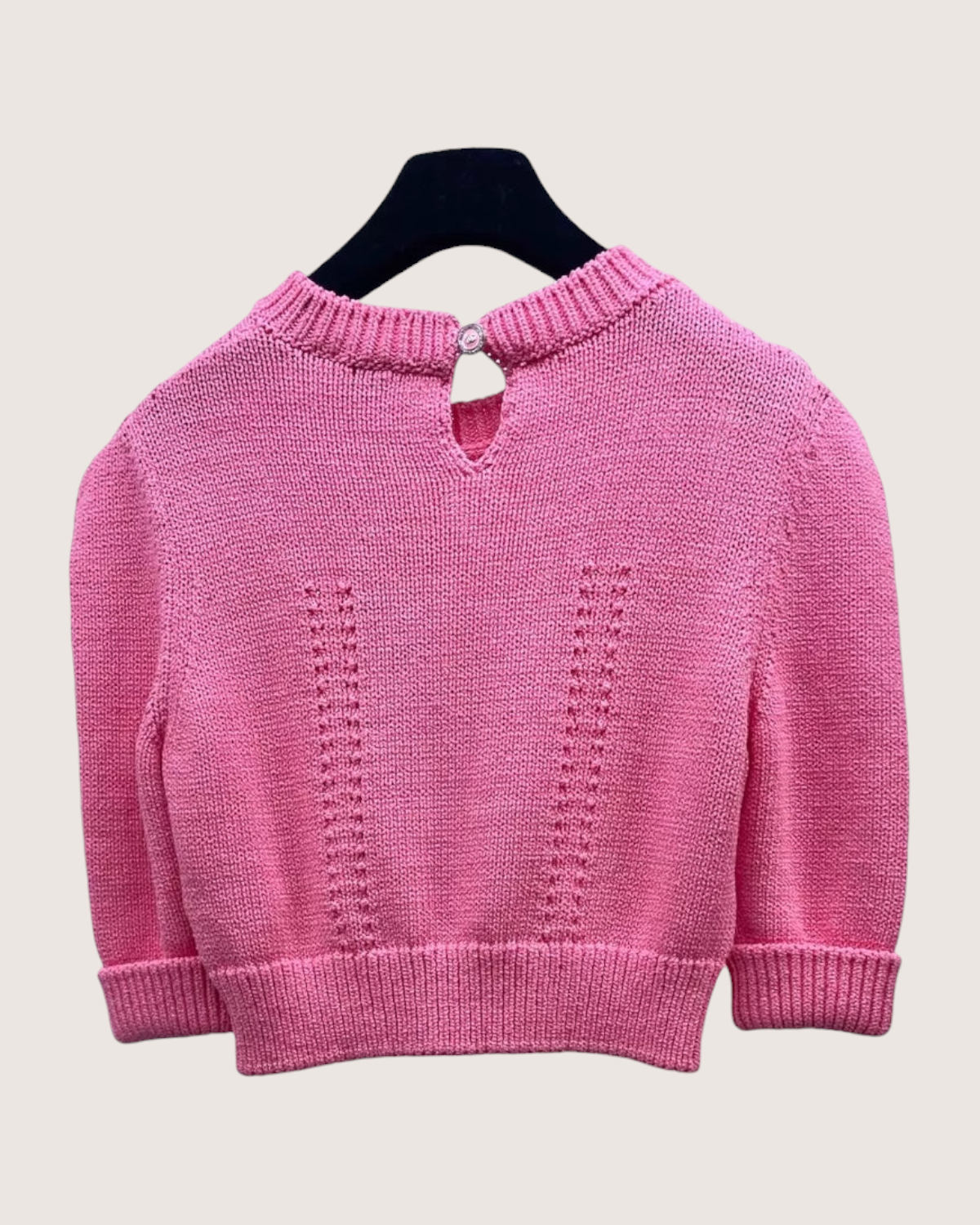 Chanel 22S Cropped Short-Sleeve Sweater
