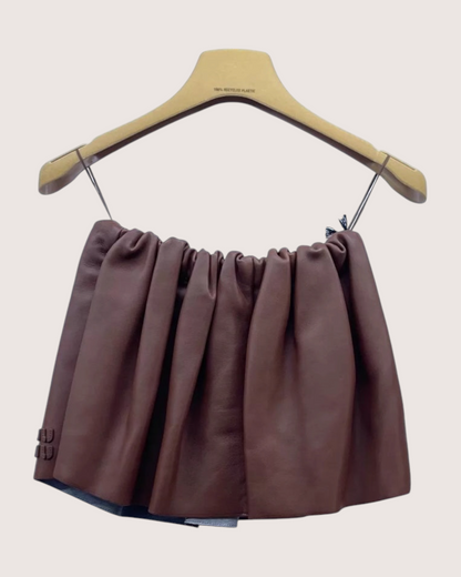 Miu Miu Leather Mini Skirt