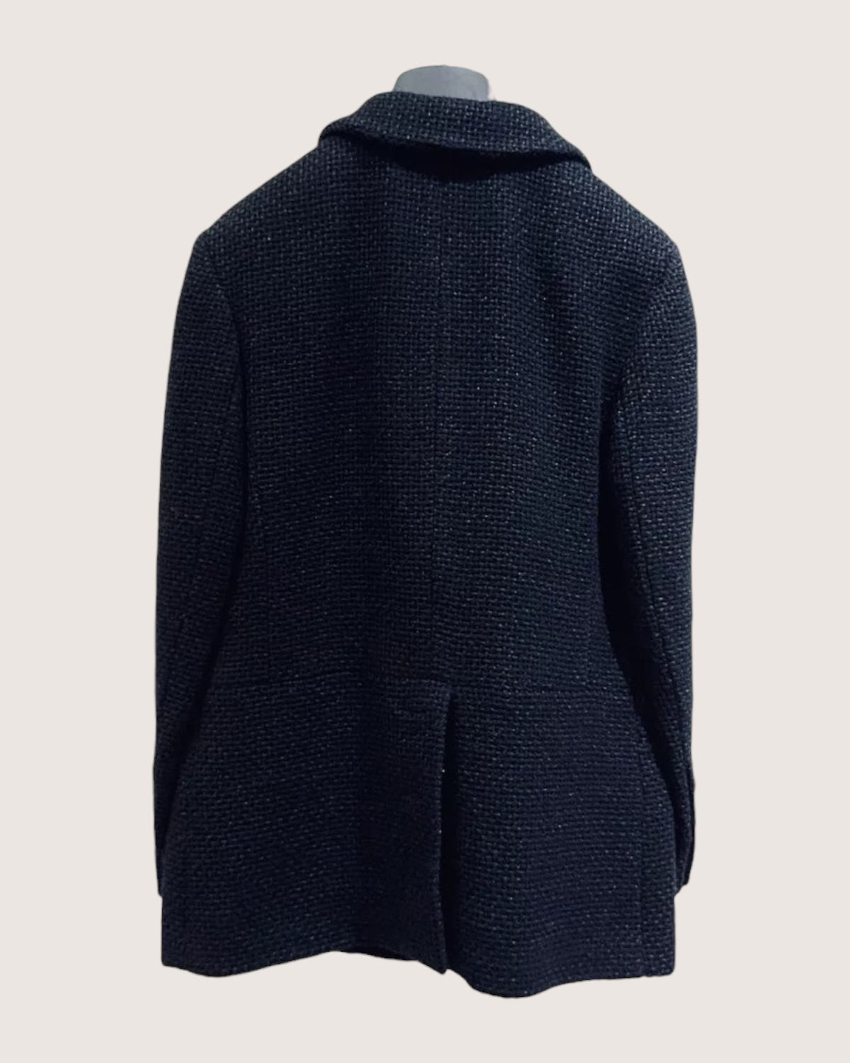 Chanel 21P Tweed Double-Breasted Jacket Black FR 38