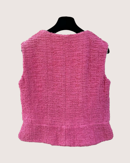 Chanel 22S Tweed Vest - Pink, view 2