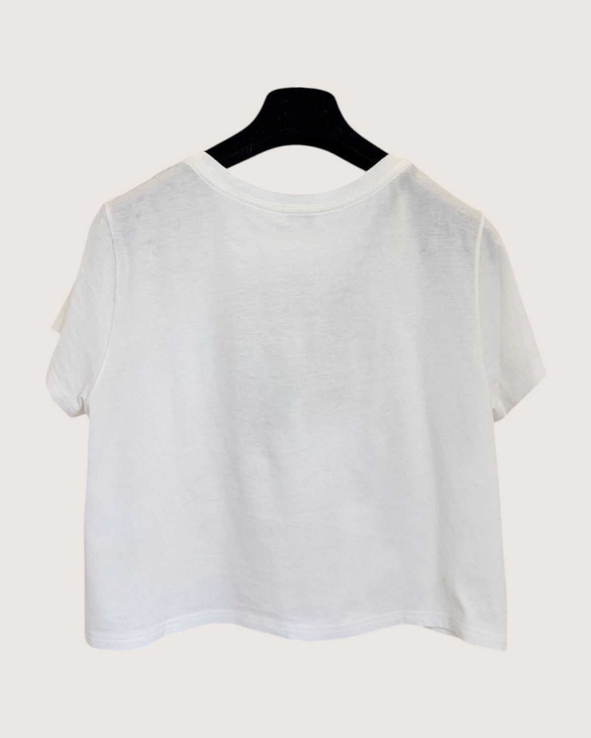Chanel 20K Tweed Flower T-Shirt White, Black, Gold FR 34
