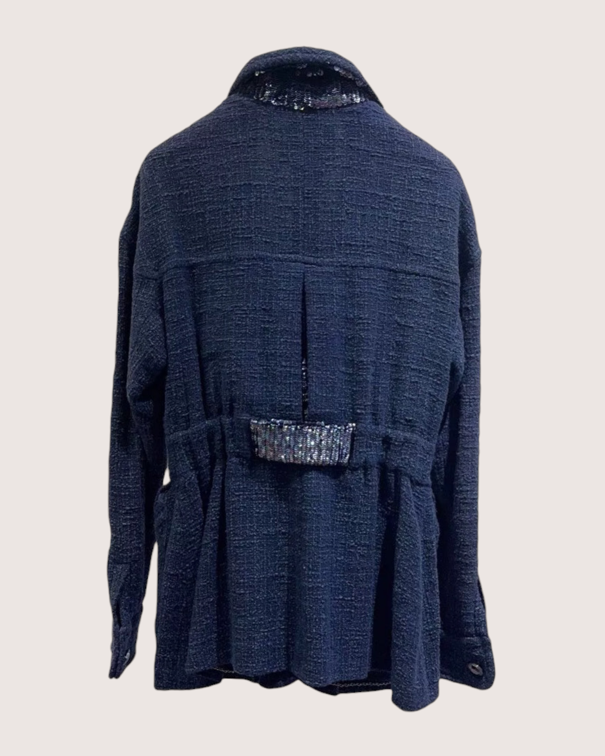 Chanel 12A Tweed Four-Pocket Jacket Navy FR 36