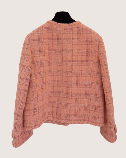 Chanel 24A Tweed Jacket Orange FR 40
