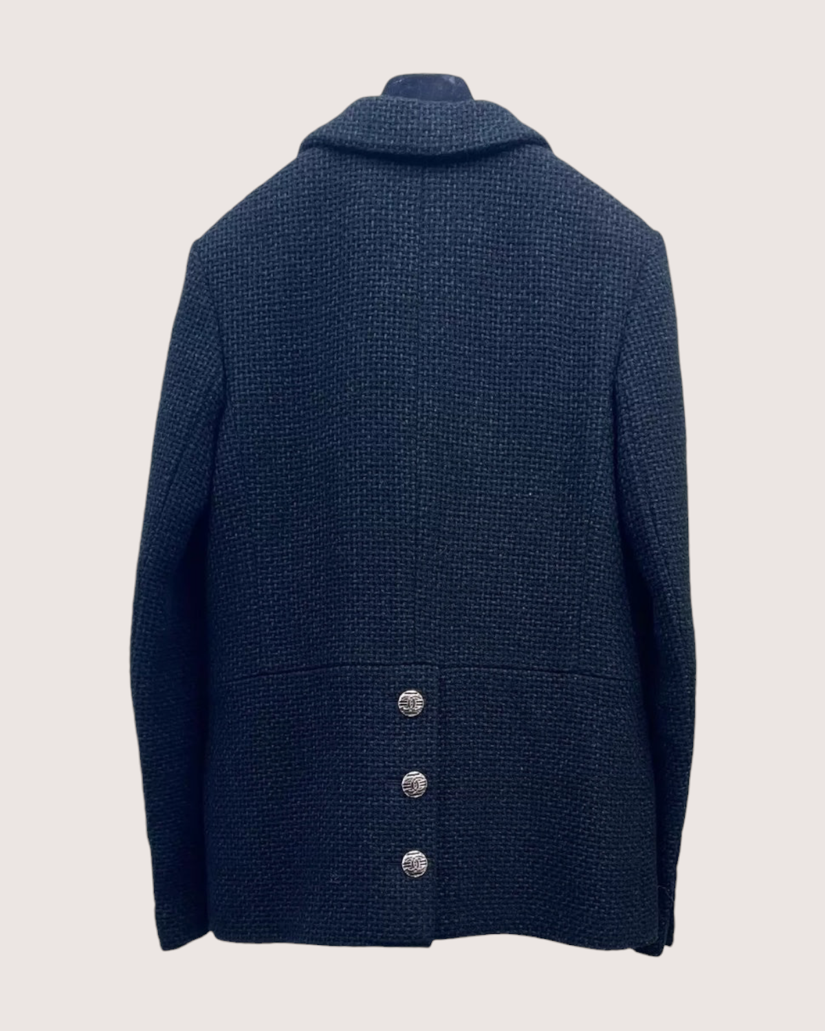 Chanel 21P Tweed Blazer Jacket Black FR 36