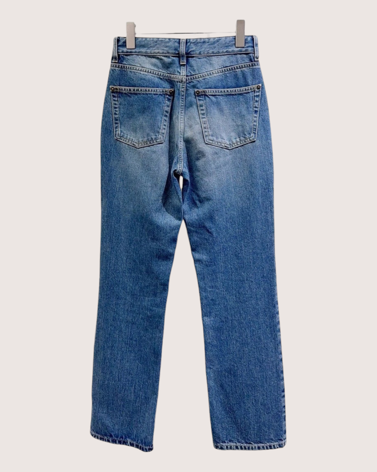 Louis Vuitton Monogram Slim High-Waisted Jeans Blue, Brown, Beige/Ecru FR 32