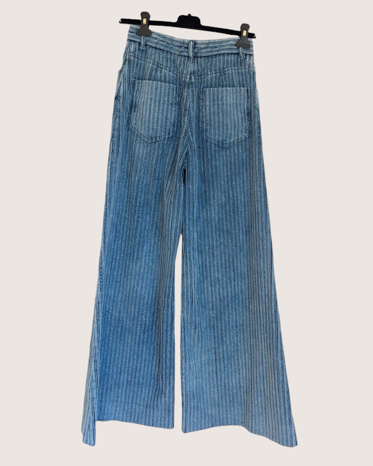 Chanel 25K Wide-Leg Denim Jeans Blue FR 34
