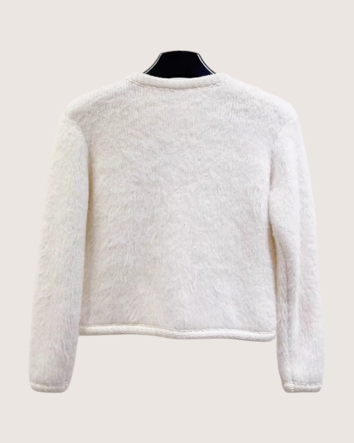 Celine Mohair Cardigan Beige/Ecru FR 34