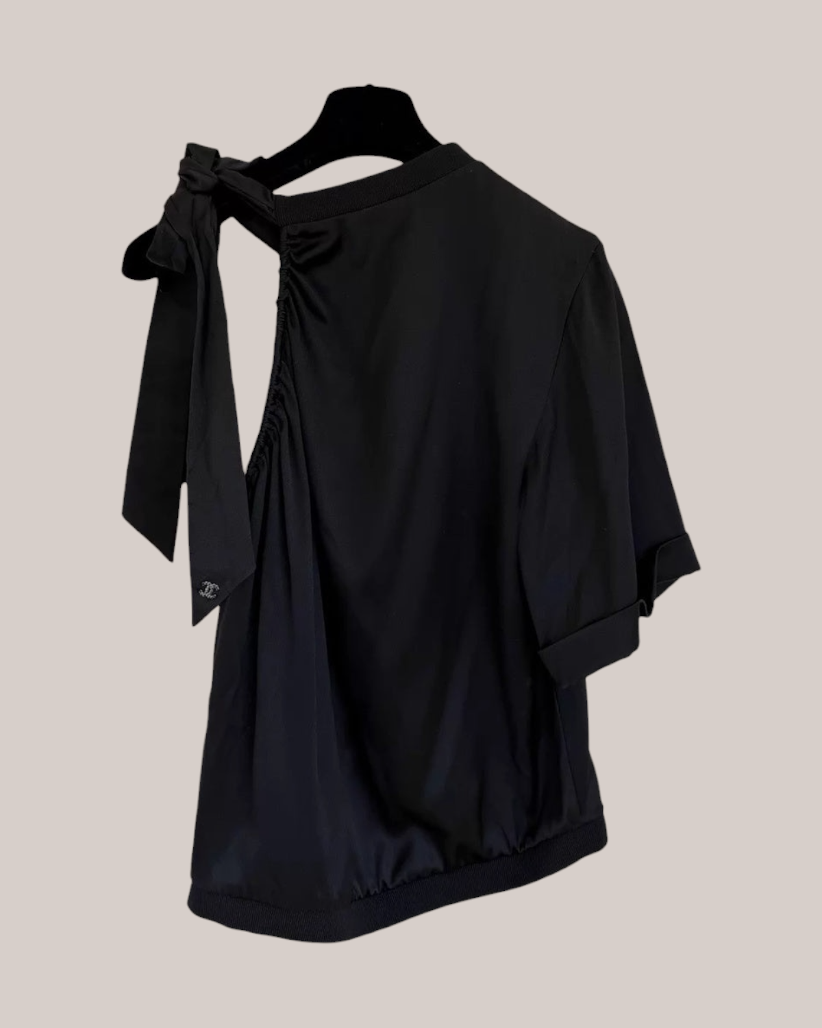 Chanel 24S Off-Shoulder Bow T-Shirt