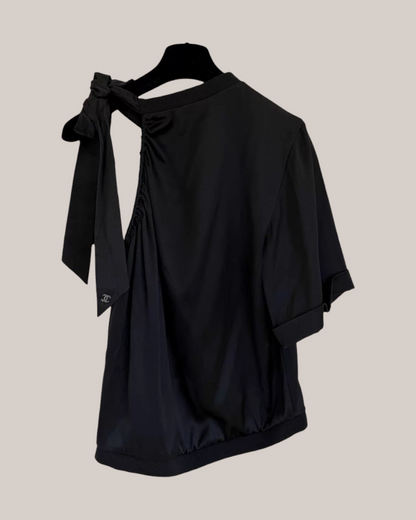 Chanel 24S Off-Shoulder Bow T-Shirt