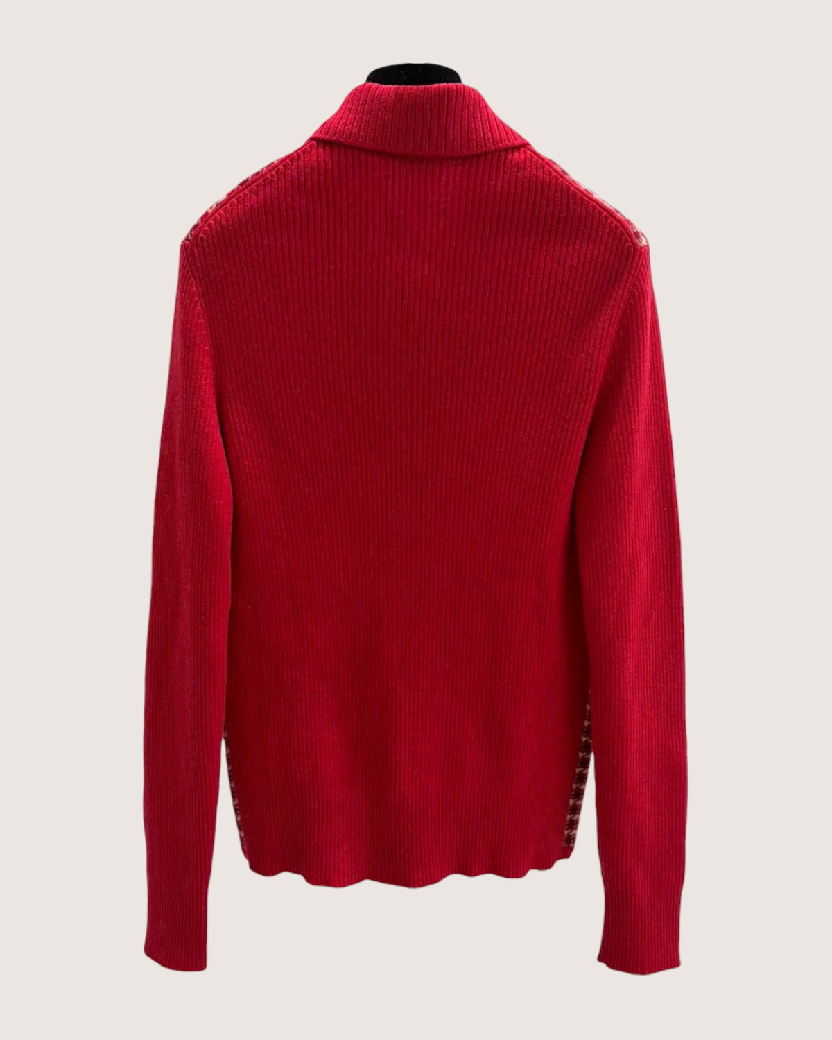 Chanel 24N Plaid Cardigan Red, Beige/Ecru, Multicolor FR 36