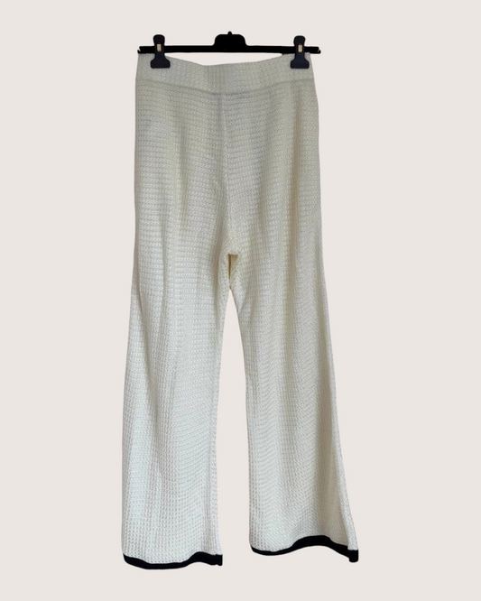 Chanel 24P Flared Trousers White, Black FR 40 - view 2