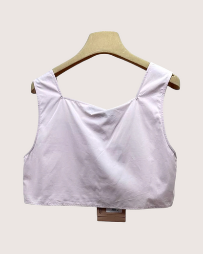 Miu Miu Ruffled Crop Top Pink IT 40