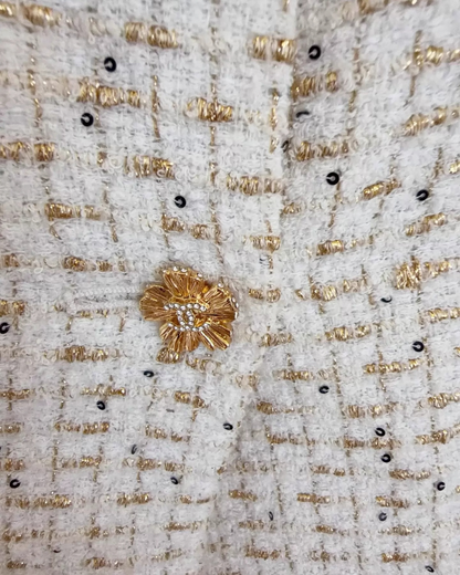 Chanel 26C Sequined Tweed Mini Skirt