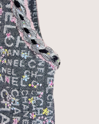 Chanel 24C Logo Denim Vest Grey, Multicolor FR 34