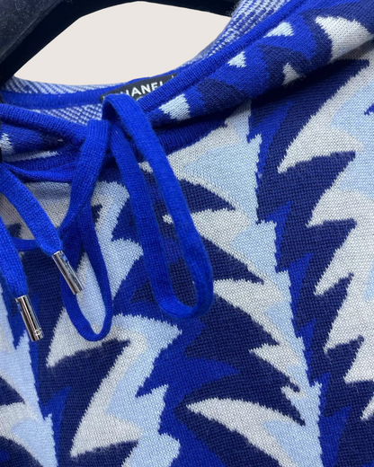 Chanel 19C Hoodie Blue, White FR 34