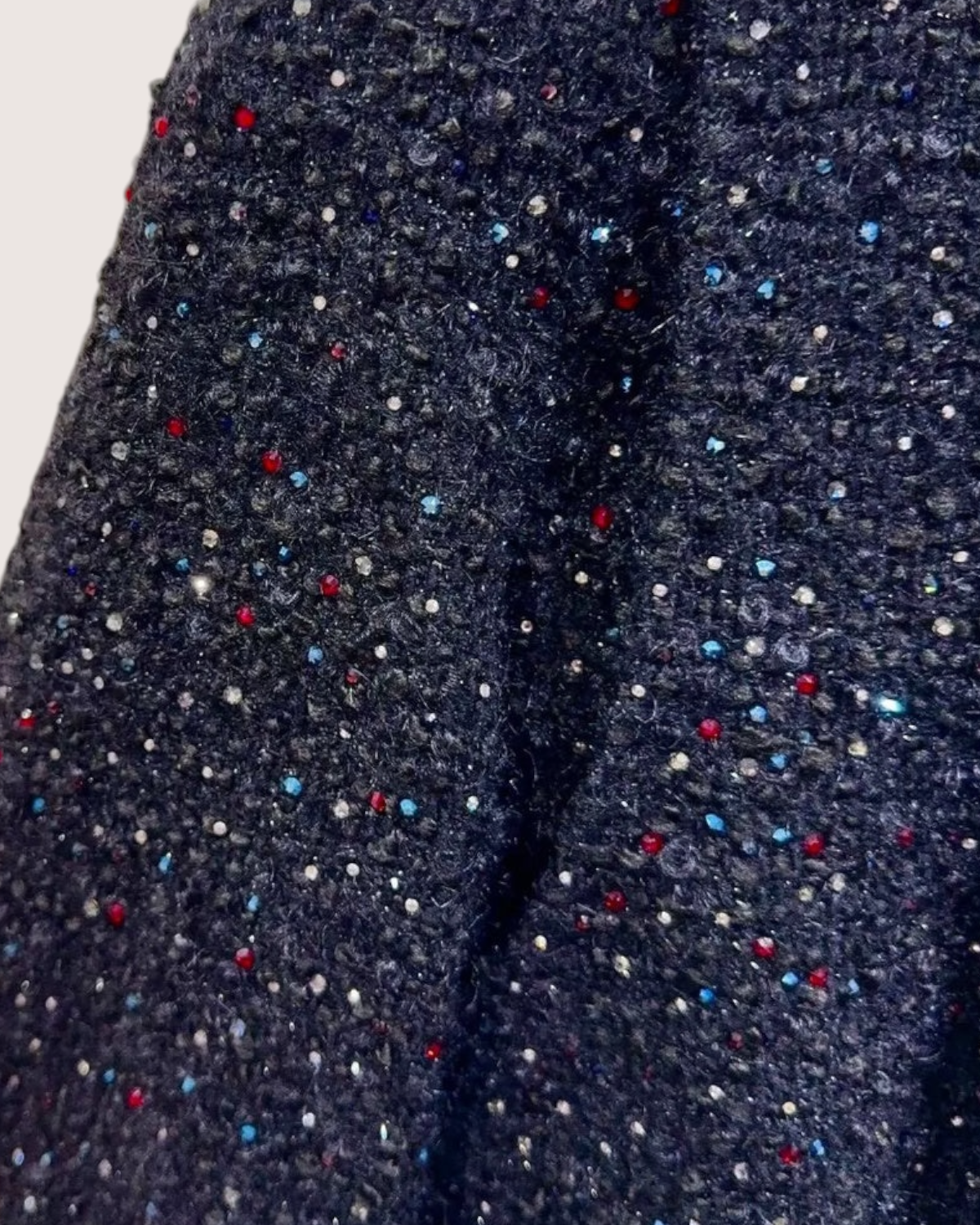 Chanel 17K Sequin Tweed Jacket - Black, Multicolor, view 3