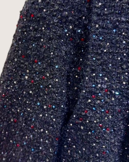 Chanel 17K Sequin Tweed Jacket - Black, Multicolor, view 3