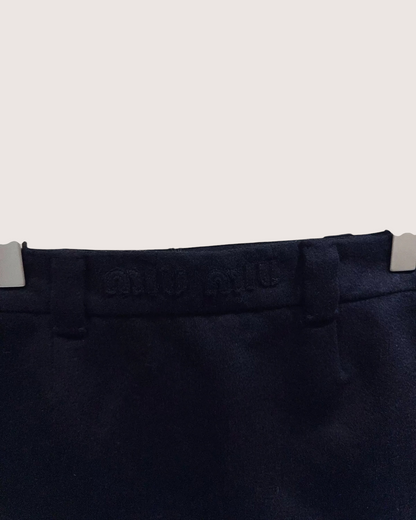 Miu Miu Wool Mini Skirt Black FR 38