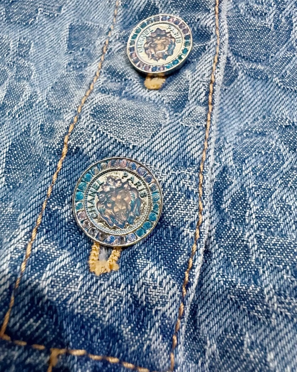 Chanel 23P Camellia Tank Top Blue FR 34