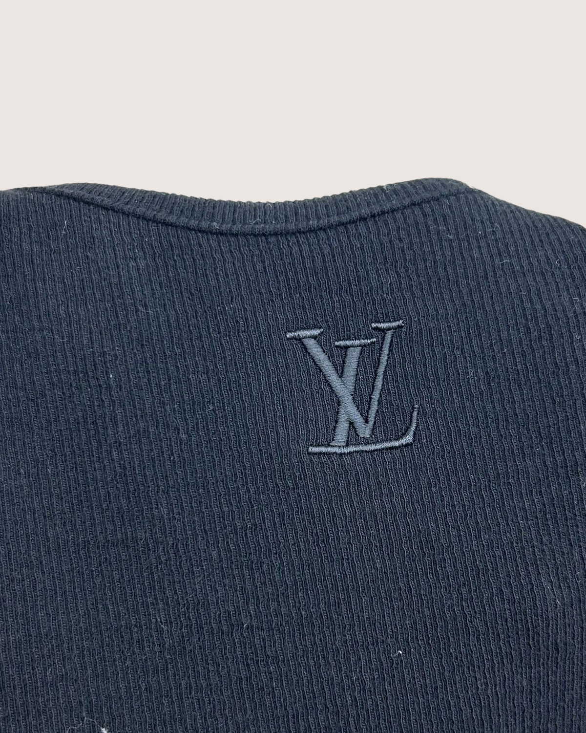 Louis Vuitton Ruffle-Trim Top Black, White FR 34