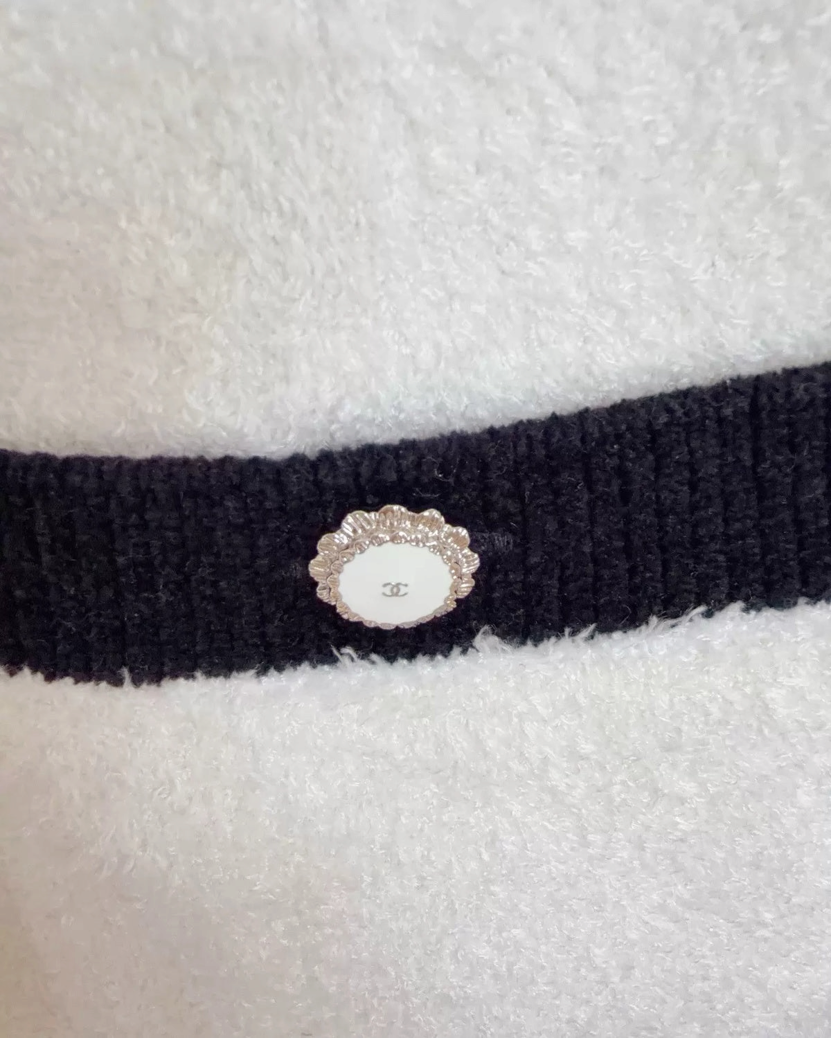 Chanel 26C Terry Tank Top White, Navy FR 40