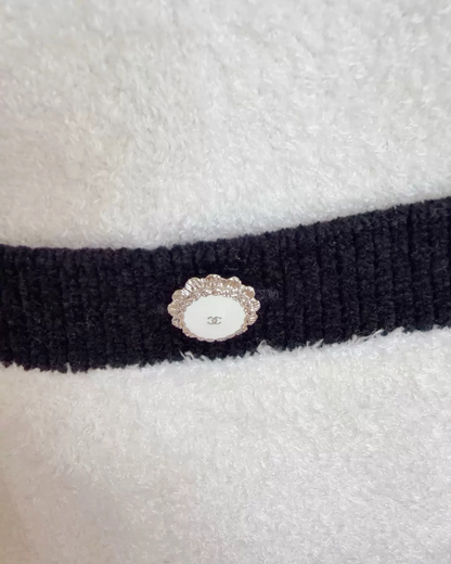 Chanel 26C Terry Tank Top White, Navy FR 40